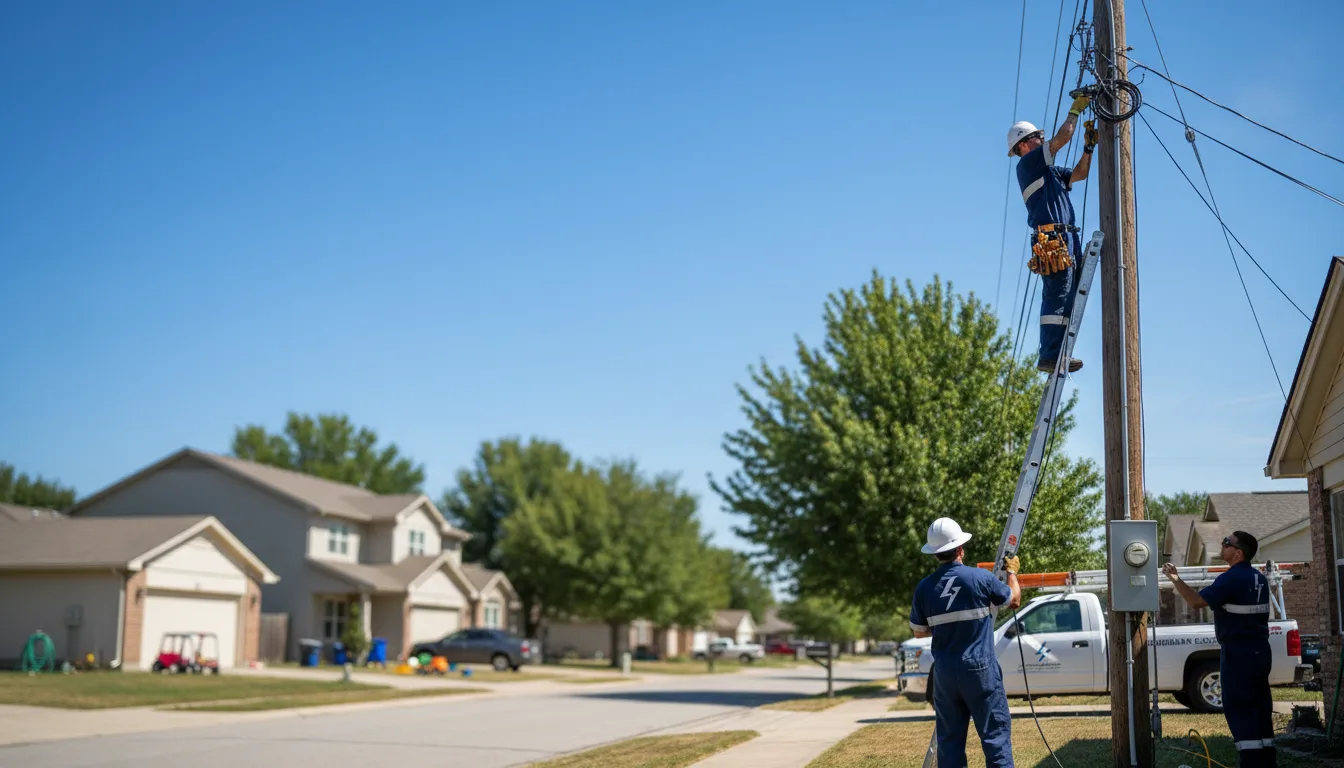 Residential electrician providing installation services in Dunbar, WI